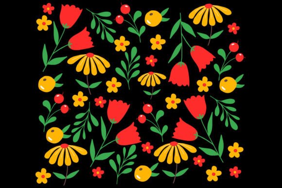 6 Bright Flowers and Berries: Vibrant Graphics & Illustrations