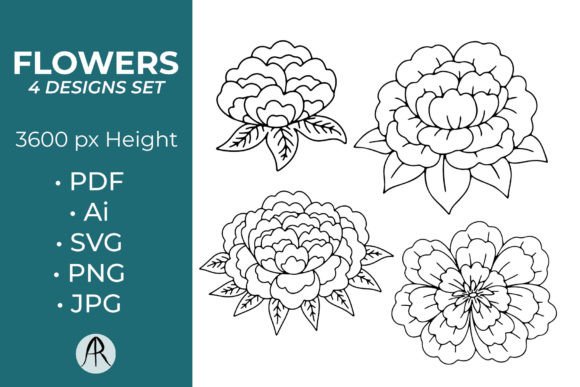 Boho Line Art Flowers: Graphics & Illustrations Review