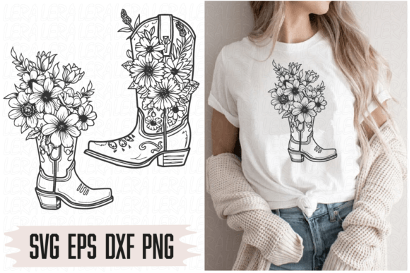 Boot Flowers Graphics: Editorial Illustrations for Blogs