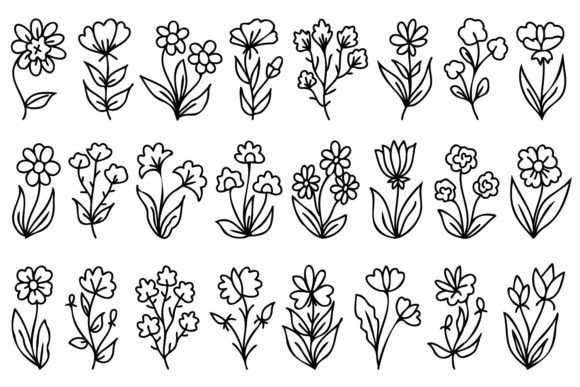 Line Art Drawn Flowers: Essential Graphics & Illustrations