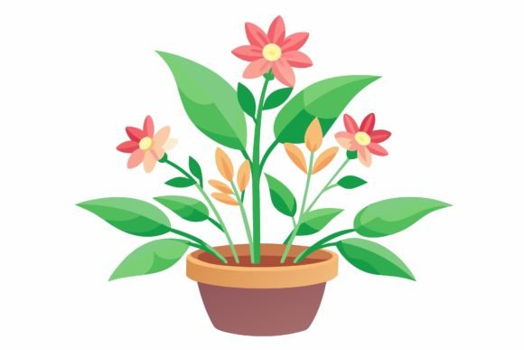 Plants with Flowers: Graphics & Illustrations Review