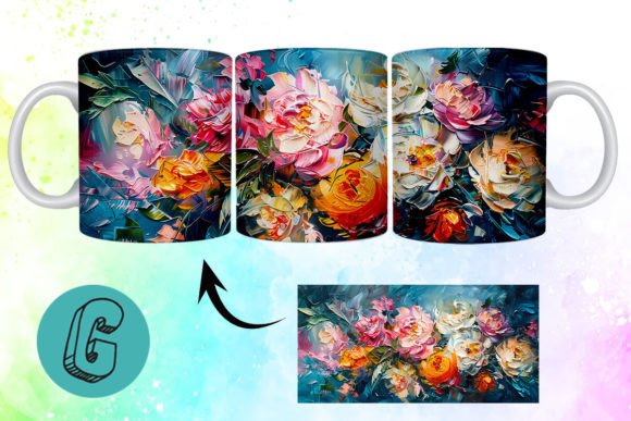 Review: 3D Oil Paint Pretty Flowers Mug Wrap 17 Graphics