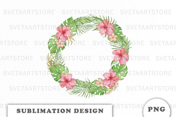 Tropical Wreath Graphics & Illustrations Review