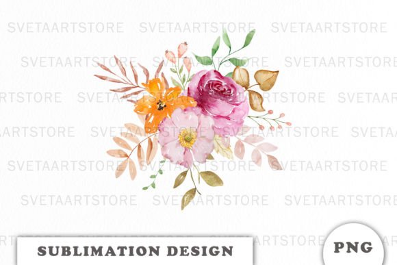 Watercolor Autumn Flowers: Graphics & Illustrations