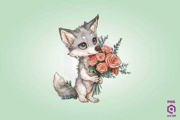 Wolf Giving Flowers: Graphics and Illustrations Review